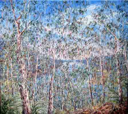 Tessa Perceval, Shoalhaven View, Oil on Linen, 76 cm by 91 cm - SOLD